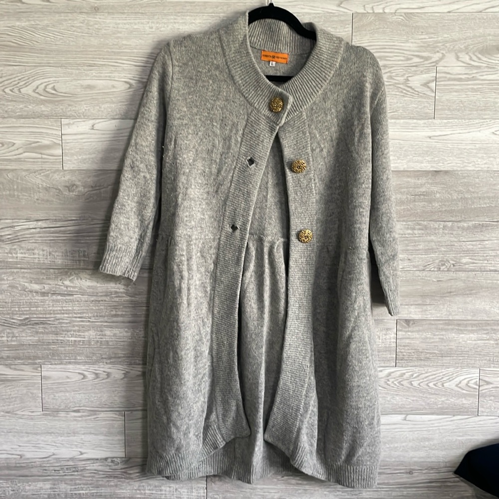 Roberta Freymann Grey Cardigan Sweater
